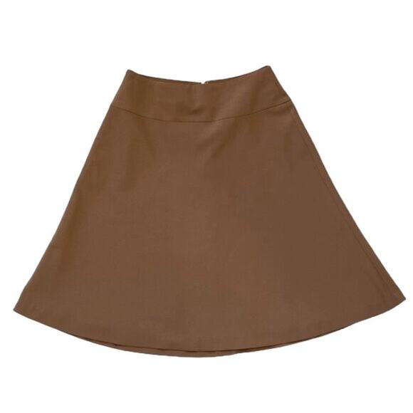 Calvin Klein Cotton Blend Tan/Neutral A-Line Skirt, Full, Classic, Size 6 - Picture 1 of 11